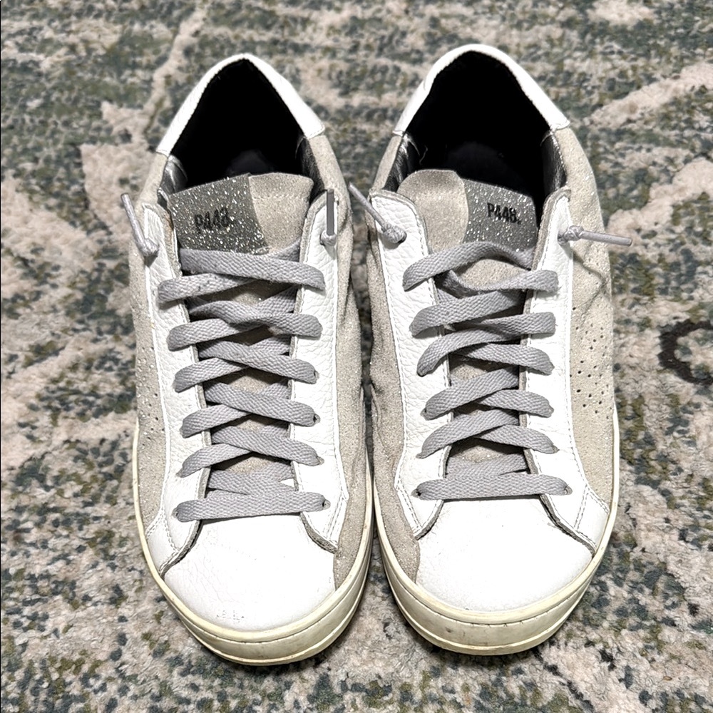 P448 Women’s White and Gray Sneakers